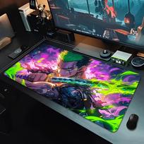 Šauni Anime pelės kilimėlis Žaidėjo klaviatūros stalas vienas gabalas Zoro pelės kilimėlis Nešiojamojo kompiuterio guminis Tapis Souris Žaidimų aksesuarai Dideli pelės kilimėliai 30x60cm