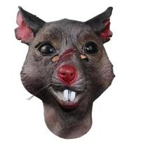 Lateksinė Helovino Cosplay Kaukė Unisex Vaiduoklių Namo Rekvizitas Aukštos Kokybės Gyvūno Kaukė Rat