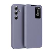 Skirta Samsung Galaxy S22 S23 S25 Ultra S24 Plus dėklas su Smart View langu, PU odos piniginė, atverčiama dangtelis be atlenkimo atsakymui su kortelės lizdu For Galaxy S22 Plus violetinė