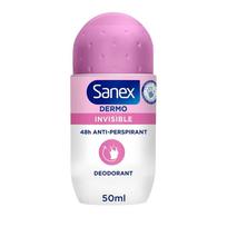 Sanex Invisible Dry Roll-on 48-Hour Antiperspirant Deodorant 50ml 6-Pack pink