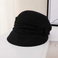 Minimalist Solid Color Peaked Cap With Rhinestone Decoration For Women Winter Autumn Big Head Size One Size black