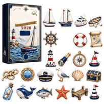 Christmas 2026 Advent Calendar Hanging Ornament with Surprise Gift Boxes for Tree Decoration One Size žalia