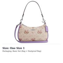 COACH Teri Coated Canvas One Shoulder Handbag Medium Women's Multicolor CAL37-SVSAS One Size 1 beige