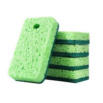 5Pcs Double-Side Cleaning Sponge Absorbing Descaling Cleaning Rub  Kitchen Sink Cleaning With Hanging Hole