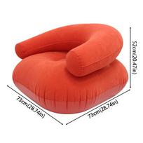 Flocking Inflatable Single Sofa Portable Inflatable Double Sofa  Outdoor Tent raudona