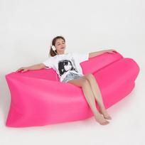 Lauko kempingo lova Lazy Bag Pripučiama lova Oro sofa paplūdimio kilimėlis Nešiojamas miegamasis lova Sofa Piknikas Oro čiužinys Miego kilimėlis Atsparus vandeniui rožinė raudona spalva