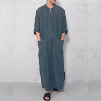 Grynos spalvos vyriška islamo Ramadano Jubba Kaftan Rytų islamo arabų chalato Thobe marškinėlių suknelė vidurinė L gray
