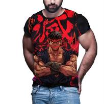 Kovos žaidimas Street Fighter Marškinėliai 3D Spausdinimas Vyrams Moterims Mada Oversize Trumparankoviai Marškinėliai Harajuku Vaikams Marškinėliai Viršutiniai Drabužiai 3XL black