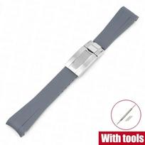 Lenktas guminis laikrodžio dirželis skirtas Omega x Swatch Moonswatch nerūdijančio plieno sulankstoma sagtis Vyriška moteriška tpu diržas Rolex 20mm 20mm white