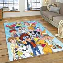 3D Animacinis Digimonų Nuotykis Monstrų Kilimas, Kilimas Namų Svetainei Miegamajam Sofai Durų Kilimėlis Dekoras, Vaikų Žaidimų Neslystantis Grindų Kilimėlis 40x60cm