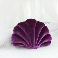 Jūros kriauklės aksominis galinis apvalkalas kimštas pliušinis pagalvė namams namų lovos sofos pagalvėlė dekoracija pliušiniai žaislai dovana 34*25cm tamsiai violetine spalva