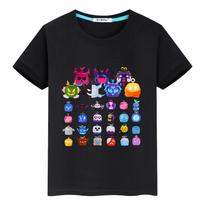 Blox Fruits New Game marškinėliai vaikiškam berniukui 10 metų 100% medvilnės trumpi viršutiniai y2k vienetiniai anime marškinėliai Pride marškinėliai vaikiški drabužiai mergaitėms 140 juoda