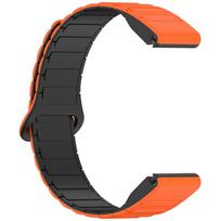 Silikoninė magnetinė apyrankė, skirta Garmin fenix 8 7X 7 7S 6 6X Pro laikrodžio dirželis, skirtas fenix 5X 5S Plus 3HR 945 935 riešas 20 mm 22 mm 26 mm QuickFit for Garmin 20mm oranžinė/juoda