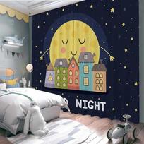 Animacinis Aukšto Užtemdymo Užuolaida Vaikų Kambarys Berniuko Miegamasis Astronautas Naujas Erkeris Apsauga Nuo Saulės Blackout Garso Izoliacija Užuolaida 2vnt W55 X H120cm X 2&Grommet Top gray