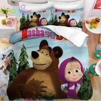 3D Spausdintas Anime meškiuko patalynės komplektas, Antklodės užvalkalas, Antklodė, Lovos komplektas, Antklodės užvalkalas, Pagalvės užvalkalas, Karališkojo, Karalienės, Dvigulio dydžio, Berniukams, Mergaitėms, Suaugusiems 135x200cm 2pcs black