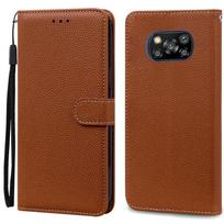 dėklas Xiaomi Poco X3 NFC x 3 GT x3 Pro fundas piniginės atverčiamas odinis telefono dėklas prabangus coque skirtas xiaomi poco x3 pro dėklo dangteliui POCO X3 NFC ruda