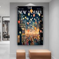The New Yorker žurnalo drobės plakatai Sienų meno plakatas Namų kavos dekoracija Sienų tapyba Svetainės Miegamojo Koridoriaus dekoras 60cm×90cm NoFrame black