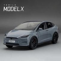 1:24 Tesla Model X Tesla Model 3 Lydinio Lieto Žaislinio Automobilio Modelis Garsas ir Šviesa Vaikams Žaislas Kolekcionuojami Daiktai Gimtadienio dovana pilka