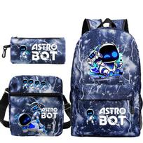 Astro bot printed fashion children's backpack cross-border large-capacity primary and secondary school student casual schoolbag set No specification