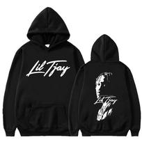 Raperio Lil Tjay Hoodies Destined 2 Win Muzikinio albumo spaudinio Hoodie Vyriškas Vintažinis Oversized Džemperis Hip Hop Gatvės apranga Sportinis kostiumas 3XL black