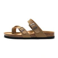 2025 m. vasariniai moteriški batai kamštiniai šlepetės Madingos poros paplūdimio šlepetės Laisvalaikio patogios plokščiapadės šlepetės Zapatos Homme 39 brown