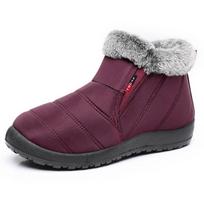 Women's Boots Warm Fur Boots For Winter Shoes Woman  New Ankle Boots Slip On Snow Botas Mujer Winter Footwear Women Black 36 gray