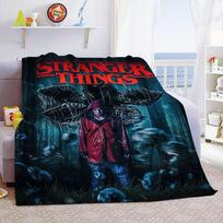 Eddie Munson Stranger Things Nešiojami šilti pledai lovai, kelionėms 75x90cm red