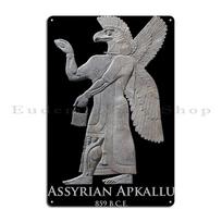 Lamassu Statula Senovės Mezopotamija Angelai Magija Asirijos Šventykla Metalo Ženklas Tapyba Individualus Lamassu Statulos Skardos Ženklas Plakatas 40x30cm gray