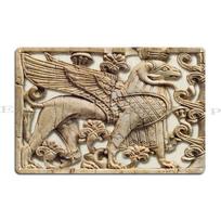 Lamassu Statula Senovės Mezopotamija Angelai Magija Asirijos Šventykla Metalo Ženklas Tapyba Individualus Lamassu Statulos Skardos Ženklas Plakatas 20x30cm beige