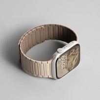 Silikoninė apyrankė Apple Watch 46mm 42mm 49mm 45mm 41mm 44mm 40mm Magnetinė apyrankė IWatch Ultra 3/2 Serijai 11 10 9 8 7 6 SE 5 S10-42mm 38 40 41mm gray