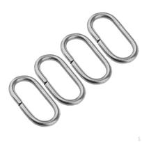 4 vnt. nerūdijančio plieno kilpelės nailoniniam laikrodžio dirželiui - Sidabrinės, 24 mm 20mm gray