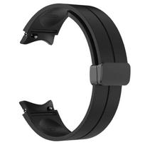 Lauko silikoninė apyrankė, skirta Samsung Galaxy Watch 7 6 5 4 5 Pro 44/40mm, su magnetiniu užsegimu, juosta Watch4 6 Classic 43/47mm For Watch 4 5 6 7 juoda