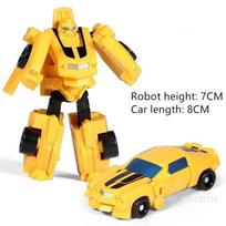 Mini Transformuojamas Robotas Rinkinys Žaislai Modeliai 2 viename Deformuojamas Automobilis Žaislas Robotai Žaislai Vaikams Dovana Veiksmo Figūrėlė Vaikų Žaislai yellow