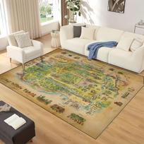 3D Stardew Valley Ūkio Žemėlapis Žaidimas Animacinis Kilimas Kilimas Svetainei Miegamajam Namų Sofos Dekoras, Vaikų Žaidimų Neslystantis Grindų Kilimėlis Dovana 40x60cm( 15x23in )