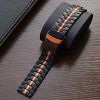 Titano Oranžinė 22mm 20mm Apyrankė Huawei Watch 5 4/4 Pro GT 2 3 4 5 Pro 46mm Oneplus Watch 3 2 Amazfit Balance 2 Titano Dirželis Huawei Ultimate black