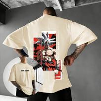 Dragon Ball Z Son Goku Marškinėliai Vyrams Moterims Anime Medvilniniai Marškinėliai 2026 Vasaros Per dydžio Laisvalaikio Gatvės Stiliaus Trumpomis Rankovėmis Su Grafiniu Spaudiniu Viršus S gray