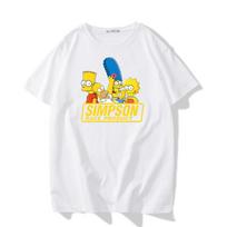 Simpsons Linksmas Spausdintas Marškinėlis Unisex Mados Trendas Viršutinė Dalies Unisex ir Moteriška Keturiems Metų Laikams Medvilninis Apvaliu Kaklu Trumpomis Rankovėmis S yellow