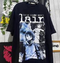 Serialiniai eksperimentai Lain Retro Cyberpunk Marškinėliai, Unisex Eksperimentiniai Anime Streetwear Marškinėliai, 100% Medvilnės Atsitiktiniai Trumpomis Rankovėmis Viršutiniai Drabužiai M gray