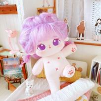 20cm medvilninė lėlė minkšta kimšta pliušinė lėlė aprengiamos lėlės mielas pliušinis žaislas anime gali būti statoma į formą nuogos lėlės priedai pink
