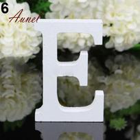 Smart Wooden Letters Abėcėlė Vestuvių vakarėlio namų parduotuvės dekoras E black