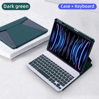 Touchpad Keyboard Case For iPad 10th Generation For iPad 11th A16 Pro 11 Air 4 Air 5 Air 3 Pro 10.5 7/8/9th 10.2 Protective Case iPad Pro 11 inch tamsiai žalia spalva