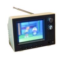 Mini TV Su Vaizdo Atkūrimu Mini Veikiantis Televizorius Lėlių Nameliams 1/12 Mastelio Su Besisukančia Antena USB Įkraunama Baterija Miniatiūriniai Baldai Žaislas Dovana blue