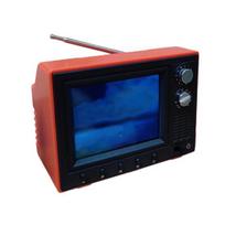 Mini TV Su Vaizdo Atkūrimu Mini Veikiantis Televizorius Lėlių Nameliams 1/12 Mastelio Su Besisukančia Antena USB Įkraunama Baterija Miniatiūriniai Baldai Žaislas Dovana
