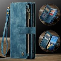 CaseMe-C30 Piniginės dėklas Samsung Galaxy S23 S24 S25 S26 Ultra Telefonui, Prabangus Flip PU Odinis, Kortelių Lizdai, Laikiklis For Samsung Galaxy S24 Plus mėlyna