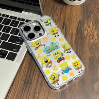 Mielas S-SpongeBobo naujas telefono dėklas, skirtas iPhone 17 16e 16 15 14 13 12 11 mini Pro Max X XR XSMAX Air Plus, permatomas minkštas dėklas iPhone 17 Pro