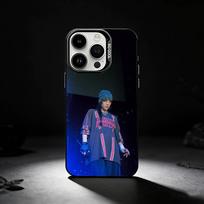 Billie B-BLUE Eilish dainininkės telefono dėklas, skirtas iPhone 17,16,15,14,13,12,11 Plus,Pro Max,XS,Spalvotas sidabrinis telefono dėklas iPhone17