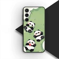 Mielas Panda Silikoninis Dangtelis Samsung Galaxy S22 S21 S20 FE Ultra Plus A07 A15 A16 A17 A25 A37 A57 + Coque Telefono Dėklas Galaxy A15