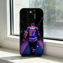 Ledo ritulio žaidėjas Connor McDavid telefono dėklas iPhone 17,16,15,14,13,12,11 Plus,Pro Max,XS, Spalvingas sidabrinis telefono dėklas Funda Cover iPhone16plus