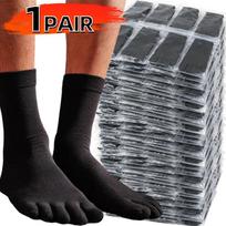 10 porų Unisex kojinės su penkiais pirštais Vyrams Moterims Penkių pirštų kojinės Medvilninės Minkštos Kvėpuojančios Sportui Bėgimui Vienspalvės Juodos Baltos Kojinės One Size white