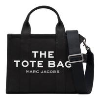 Marc Jacobs drobės pirkinių krepšys su raidžių raštu Pečiui Nešiojamas per petį Rankinė Mini moteriškos tote rankinės Juoda M0016493-001 Basic Set (Bag+Tag) black